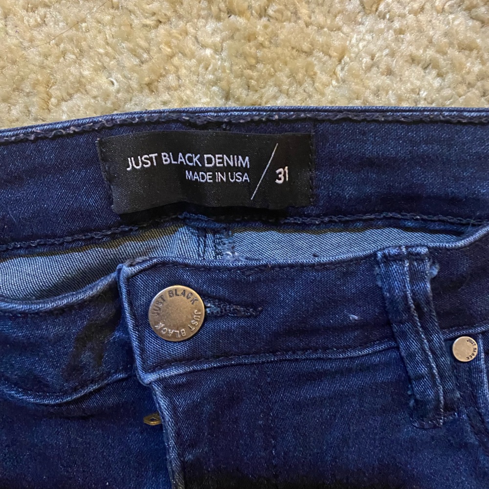 Women's Dark Blue Jeans sz 31 Just Black
